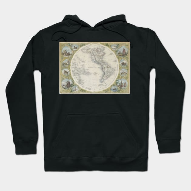 Western Hemisphere Map Hoodie by Bravuramedia